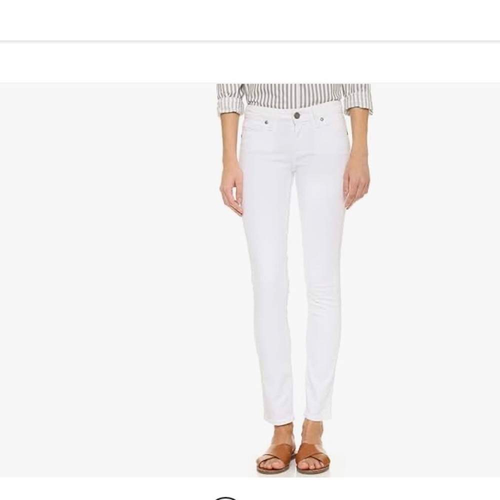 Paige Skyline White Denim Jeans